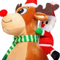 Cute And Festive Santa Riding A Reindeer Christmas Hat -Christmas Favors Shop Christmas Reindeer Hat 4
