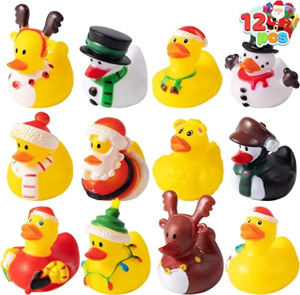 12pcs Christmas Rubber Ducky Bath Toy 4 12pcs Christmas Rubber Ducky Bath Toy - Image 2