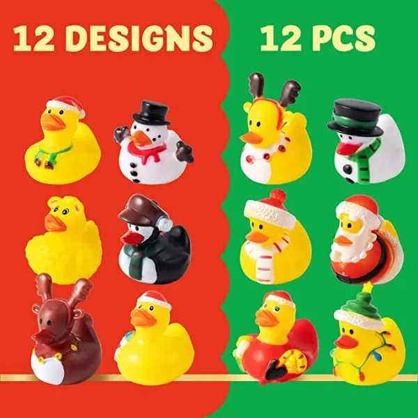 12pcs Christmas Rubber Ducky Bath Toy 5 12pcs Christmas Rubber Ducky Bath Toy - Image 3
