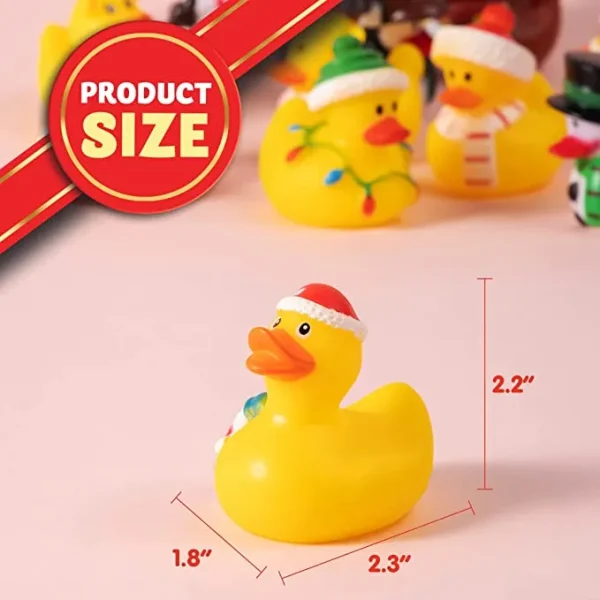 12pcs Christmas Rubber Ducky Bath Toy 8 12pcs Christmas Rubber Ducky Bath Toy - Image 6