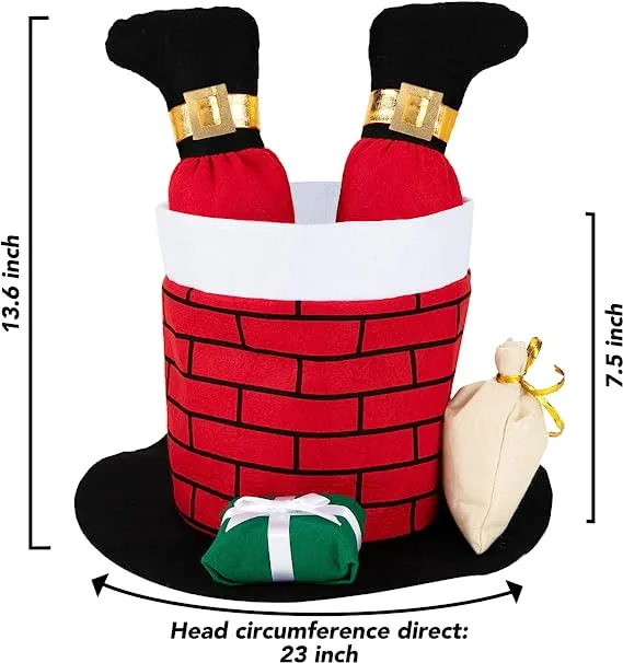 Santa In Chimney Christmas Hat 5 Santa In Chimney Christmas Hat - Image 3