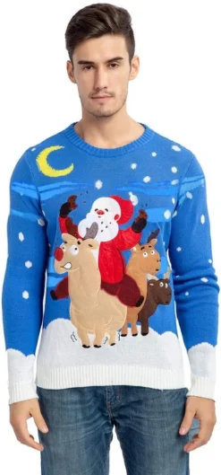 Christmas Favors Shop 34 Christmas Favors Shop -Christmas Favors Shop Christmas Sweaters Funny Reindeer Mens Christmas Ugly Sweater 2
