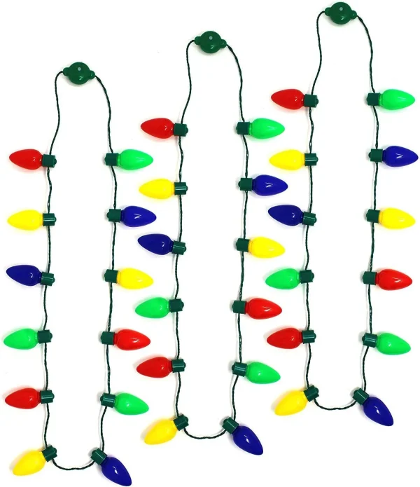 3Pcs Christmas Sweaters LED Light Up Necklace 4 3Pcs Christmas Sweaters LED Light Up Necklace - Image 2