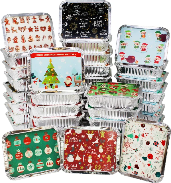 48pcs Christmas Cookie Tin With Lids 3 48pcs Christmas Cookie Tin With Lids