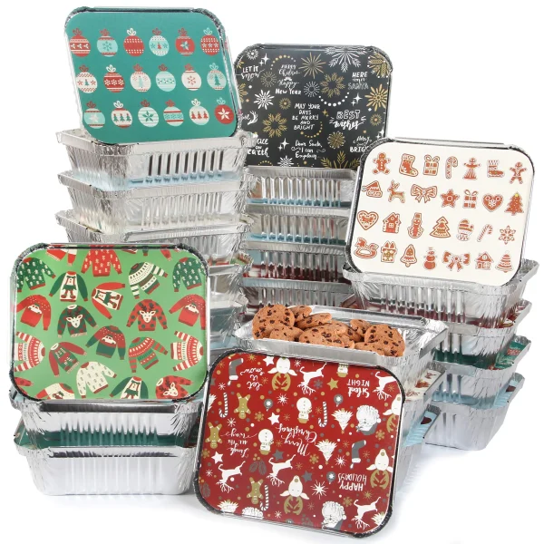 48pcs Christmas Cookie Tin With Lids 4 48pcs Christmas Cookie Tin With Lids - Image 2