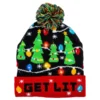 Adult Christmas LED Light Up Knit Cap Beanie -Christmas Favors Shop Christmas Tree Knitted Lit up Beanie 1 result 600x600 1