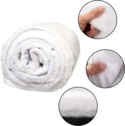 Faux Fur Christmas White Table Runner 15in X 72in -Christmas Favors Shop Christmas White Faux Fabric Table Runner 4 result 600x606 1