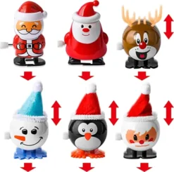 24pcs Assortments Wind Up Christmas Toys -Christmas Favors Shop Christmas Wind Up Toy Assortments 5 600x596 1