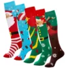 5pcs Women Christmas Patterned Knee High Socks -Christmas Favors Shop Christmas Women Knee High Socks 5 Pairs 1 result 600x600 1