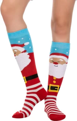 5pcs Women Christmas Patterned Knee High Socks 11 5pcs Women Christmas Patterned Knee High Socks -Christmas Favors Shop Christmas Women Knee High Socks 5 Pairs 4 result