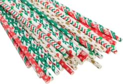 200pcs Colorful Disposable Christmas Paper Straws -Christmas Favors Shop Colorful Disposable Drinking Paper Straws 4 result 600x413 1