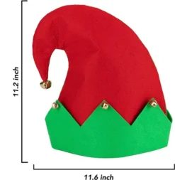 3pcs Colorful Felt Christmas Elf Hat -Christmas Favors Shop Colorful Holiday Elf Hat 3pcs 3 result