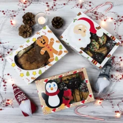24pcs Christmas Cookie Boxes With Window