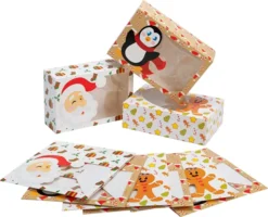 24pcs Christmas Cookie Boxes With Window 10 24pcs Christmas Cookie Boxes With Window -Christmas Favors Shop Cookie Boxes with Window 3 result 600x485 1