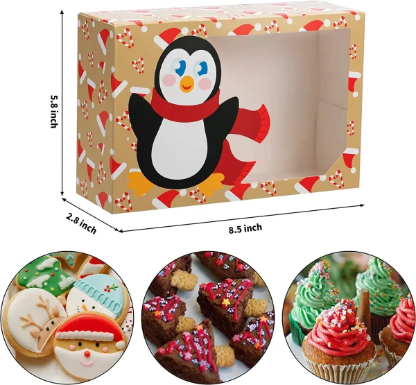 24pcs Christmas Cookie Boxes With Window 7 24pcs Christmas Cookie Boxes With Window - Image 5