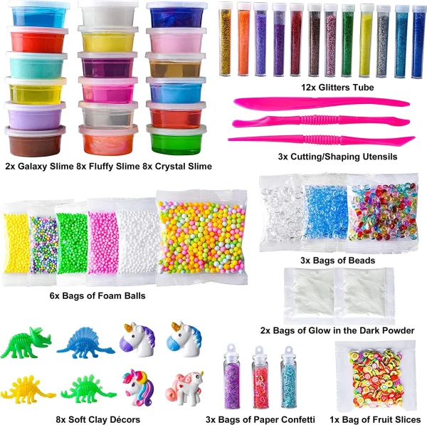 56pcs Art And Craft DIY Slime Kit Making Set 5 56pcs Art And Craft DIY Slime Kit Making Set - Image 3