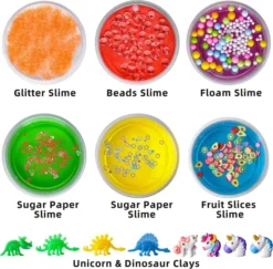 56pcs Art And Craft DIY Slime Kit Making Set 11 56pcs Art And Craft DIY Slime Kit Making Set -Christmas Favors Shop DIY Slime Set with 18 Slime and 38 Accessories 4 result 1 600x590 1
