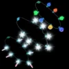 3Pcs Disco Candy Snowflake Light Up Bulb Necklace