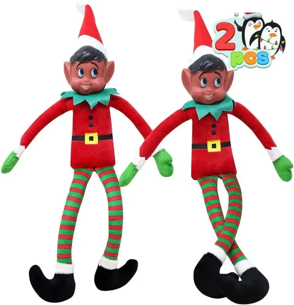 2pcs Christmas Elf Plush Doll 12in 3 2pcs Christmas Elf Plush Doll 12in - Image 2
