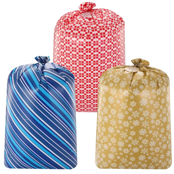 3pcs Extra Large Christmas Gift Bags With Gift Tags 3 3pcs Extra Large Christmas Gift Bags With Gift Tags