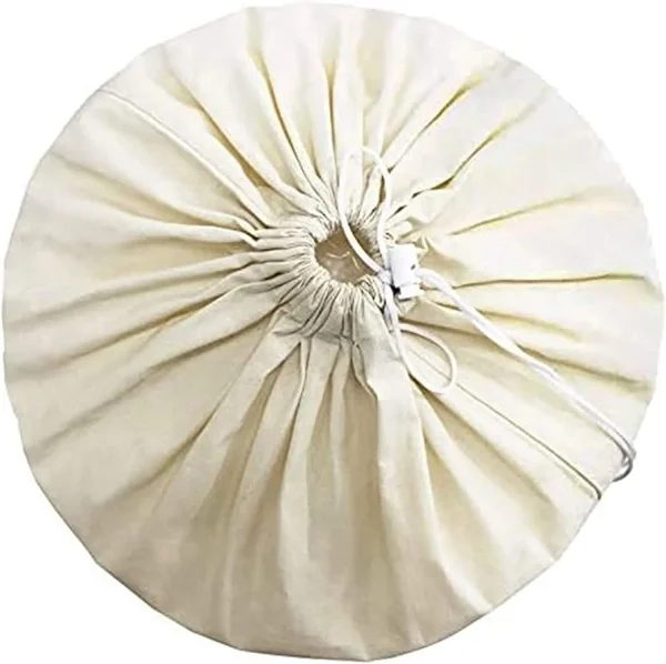 4pcs Extra Large Natural Cotton Christmas Canvas Laundry Bg 5 4pcs Extra Large Natural Cotton Christmas Canvas Laundry Bg - Image 3