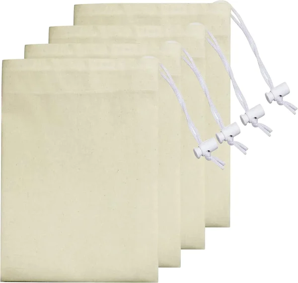 4pcs Extra Large Natural Cotton Christmas Canvas Laundry Bg 7 4pcs Extra Large Natural Cotton Christmas Canvas Laundry Bg - Image 5