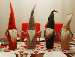 Festive Christmas Holiday Wine Covers Gnome, 4 Packs -Christmas Favors Shop Festive Christmas Holiday Wine Covers Gnome 4 Packs 3 result 600x458 1