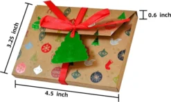 30pcs Kraft Paper Christmas Gift Card Boxes -Christmas Favors Shop Foil Kraft Paper Gift Wrappers 30 Pcs 4 result 600x360 1