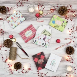 30pcs Christmas Gift Card Boxes With Holder -Christmas Favors Shop General Design Gift Box with Magic Sticker 30 PCs 4 result 600x600 1