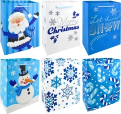 24pcs Blue Themed Christmas Gift Bags -Christmas Favors Shop Generic amp Cute Design Blue Themed Bags 24 Pcs 4 result 600x565 1