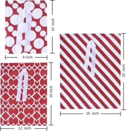 6Pcs Geometric Red Fabric Gift Bags -Christmas Favors Shop Geometric Red Fabric Gift Bags 6 Pcs 7 result 600x623 1