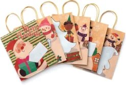 18pcs Christmas Kraft Paper Gift Bags -Christmas Favors Shop Gift Bags with 18 Wooden Pens 18 Pcs 4 result 600x406 1