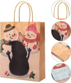 18pcs Christmas Kraft Paper Gift Bags -Christmas Favors Shop Gift Bags with 18 Wooden Pens 18 Pcs 5 result 600x694 1