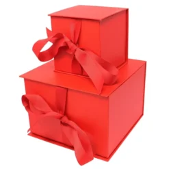 2pcs Red Christmas Gift Boxes