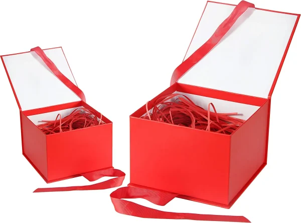 2pcs Red Christmas Gift Boxes 8 2pcs Red Christmas Gift Boxes - Image 6