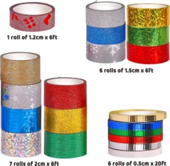 20pcs Assorted Christmas Gift Ribbon Decoration 13 20pcs Assorted Christmas Gift Ribbon Decoration -Christmas Favors Shop Gift Wrap String White Silver Red Gold Green Blue 20 Pack 5 result 600x586 1