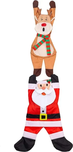 Hanging Santa Claus With Reindeer Decoration 65in -Christmas Favors Shop Hanging Santa Claus with Reindeer 65in 3 600x1248 1