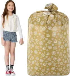 3pcs Christmas Golden Gift Plastic Bags -Christmas Favors Shop Holiday Golden Plastic Gift Bags 3 result 600x645 1