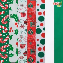 150pcs Sheets Holiday Tissue Paper Assortment Set -Christmas Favors Shop Holiday Tissue Paper Assortment Set 150 Sheets 3 result 600x600 1