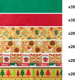 150pcs Sheets Holiday Tissue Paper Assortment Set -Christmas Favors Shop Holiday Tissue Paper Assortment Set 150 Sheets 5 result 600x642 1