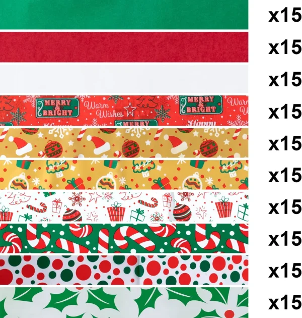 150pcs Christmas Solid Kraft Tissue Paper 6 150pcs Christmas Solid Kraft Tissue Paper - Image 4