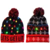2pcs LED Light Up Christmas Knitted Beanies -Christmas Favors Shop Led Light up Knitted Beanie Ugly Sweater 2 Pack 600x600 1