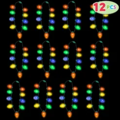 12pcs LED Light Up Christmas Bulb Necklace Accessories -Christmas Favors Shop Light Up Bulb Necklace 12 Pcs 3 result 600x600 1