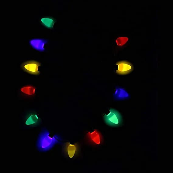 2pcs Christmas Lighted Necklace And Santa Hat Headband 7 2pcs Christmas Lighted Necklace And Santa Hat Headband - Image 5