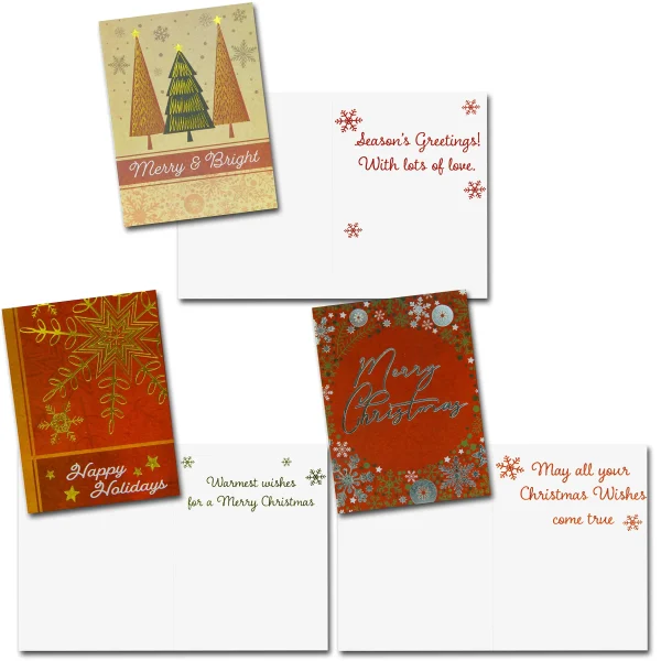 72pcs Foil Merry Christmas Greeting Card 6 72pcs Foil Merry Christmas Greeting Card - Image 4