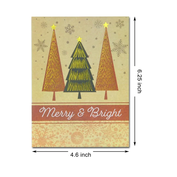 72pcs Foil Merry Christmas Greeting Card 8 72pcs Foil Merry Christmas Greeting Card - Image 6