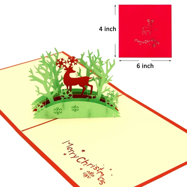 7pcs Push Bubble Up 3D Christmas Card Greetings & Envelopes 5 7pcs Push Bubble Up 3D Christmas Card Greetings & Envelopes - Image 3
