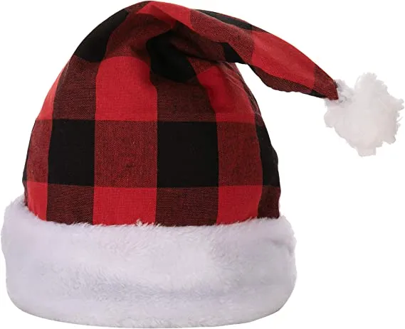 6pcs Plaid Christmas Hats 3 6pcs Plaid Christmas Hats - Image 2