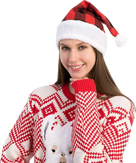 6pcs Plaid Christmas Hats 6 6pcs Plaid Christmas Hats - Image 5