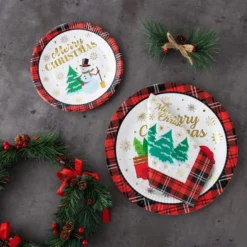 Christmas Paper Plates And Napkins Set
